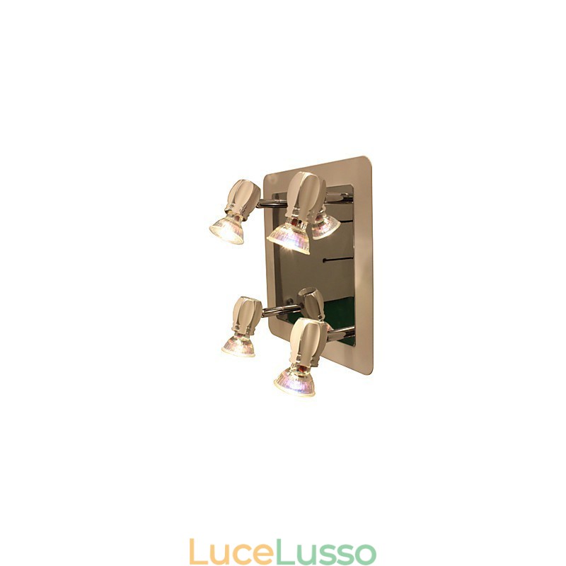 Moderne luci da parete cromate Luci da bagno con 4 luci