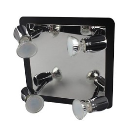 Moderne luci da parete nere Luci da bagno con 4 luci