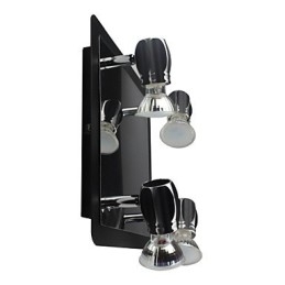 Moderne luci da parete nere Luci da bagno con 4 luci