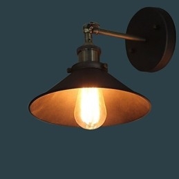 Applique da parete in metallo industriale vintage Edison Simplicity 1 luce da parete per sala da pranzo, studio, ufficio, corridoio