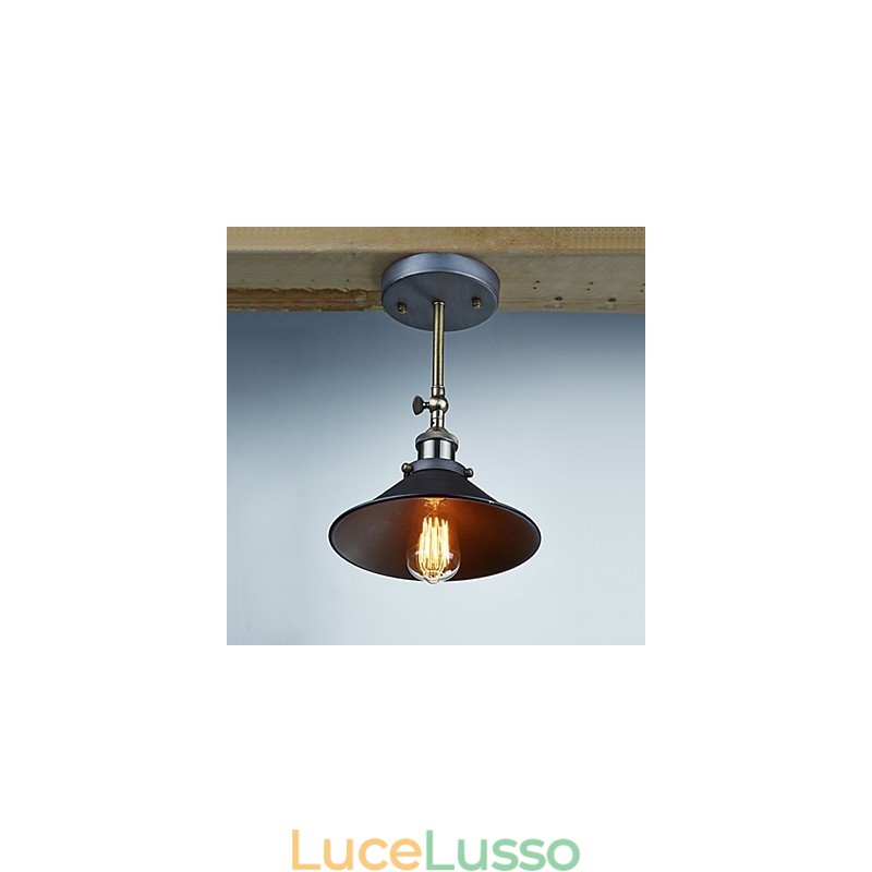 Applique da parete in metallo industriale vintage Edison Simplicity 1 luce da parete per sala da pranzo, studio, ufficio, corridoio
