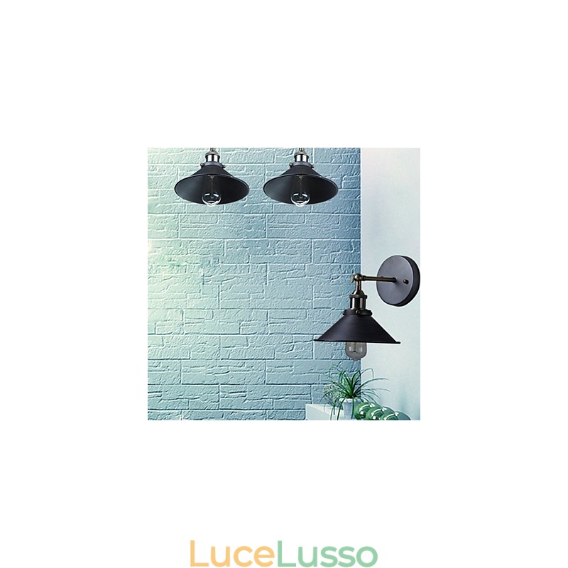 Applique da parete in metallo industriale vintage Edison Simplicity 1 luce da parete per sala da pranzo, studio, ufficio, corridoio