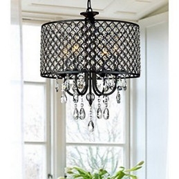 Lampadario tradizionale classico in metallo cromato di cristallo
