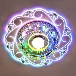Lampada da soffitto in cristallo Faretto SMD 3W Lampada creativa Tubo luminoso Luce colorata Cupola luminosa