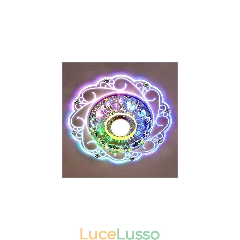 Lampada da soffitto in cristallo Faretto SMD 3W Lampada creativa Tubo luminoso Luce colorata Cupola luminosa