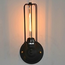 Lampada da parete in ferro vintage americano