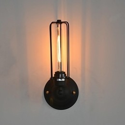 Lampada da parete in ferro vintage americano