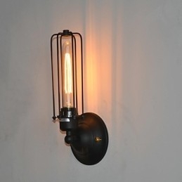 Lampada da parete in ferro vintage americano