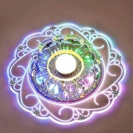 Lampada da soffitto in cristallo Faretto SMD 3W Lampada creativa Tubo luminoso Luce colorata Cupola luminosa