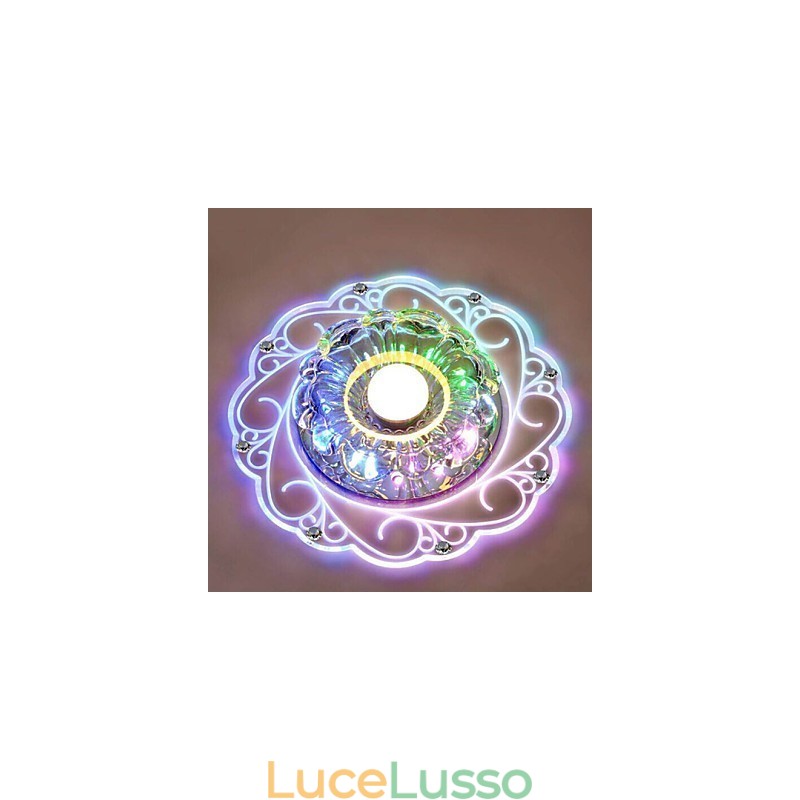 Lampada da soffitto in cristallo Faretto SMD 3W Lampada creativa Tubo luminoso Luce colorata Cupola luminosa
