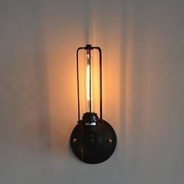 Lampada da parete in ferro vintage americano