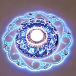 Lampada da soffitto in cristallo Faretto SMD 3W Lampada creativa Tubo luminoso Luce colorata Cupola luminosa