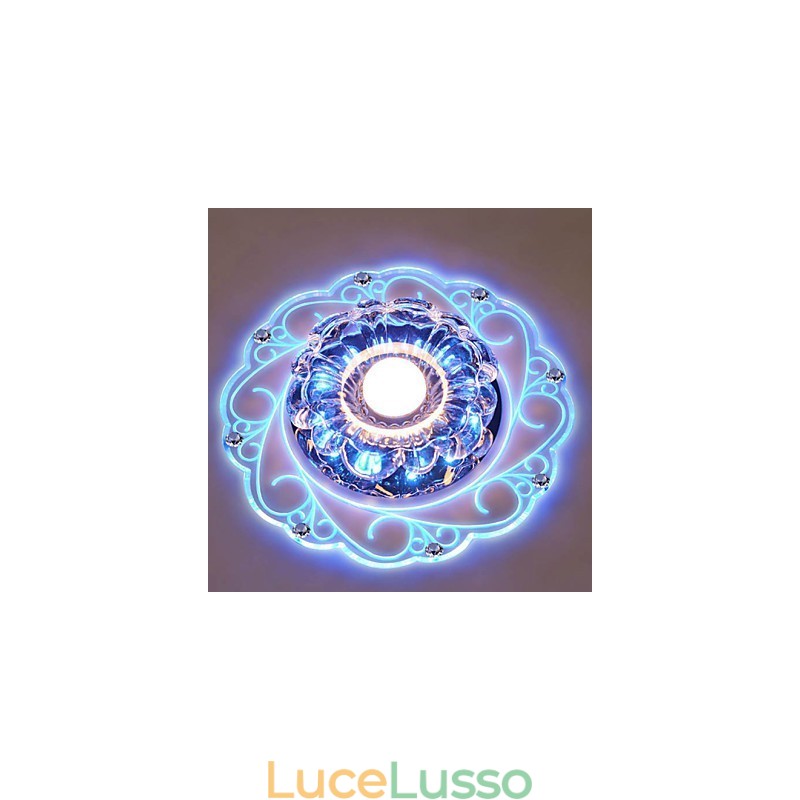 Lampada da soffitto in cristallo Faretto SMD 3W Lampada creativa Tubo luminoso Luce colorata Cupola luminosa