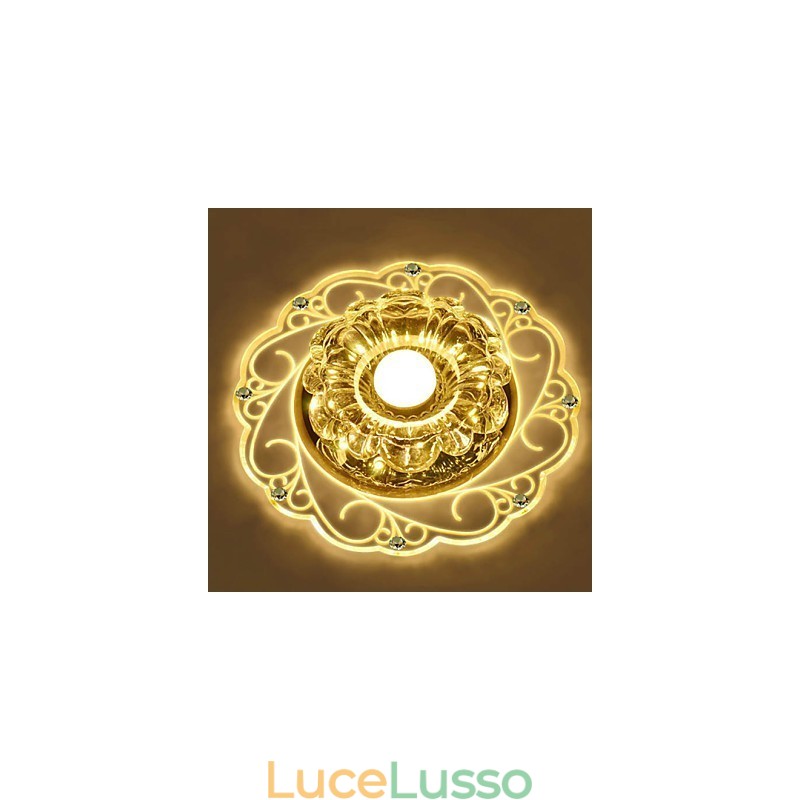 Lampada da soffitto in cristallo Faretto SMD 3W Lampada creativa Tubo luminoso Luce colorata Cupola luminosa