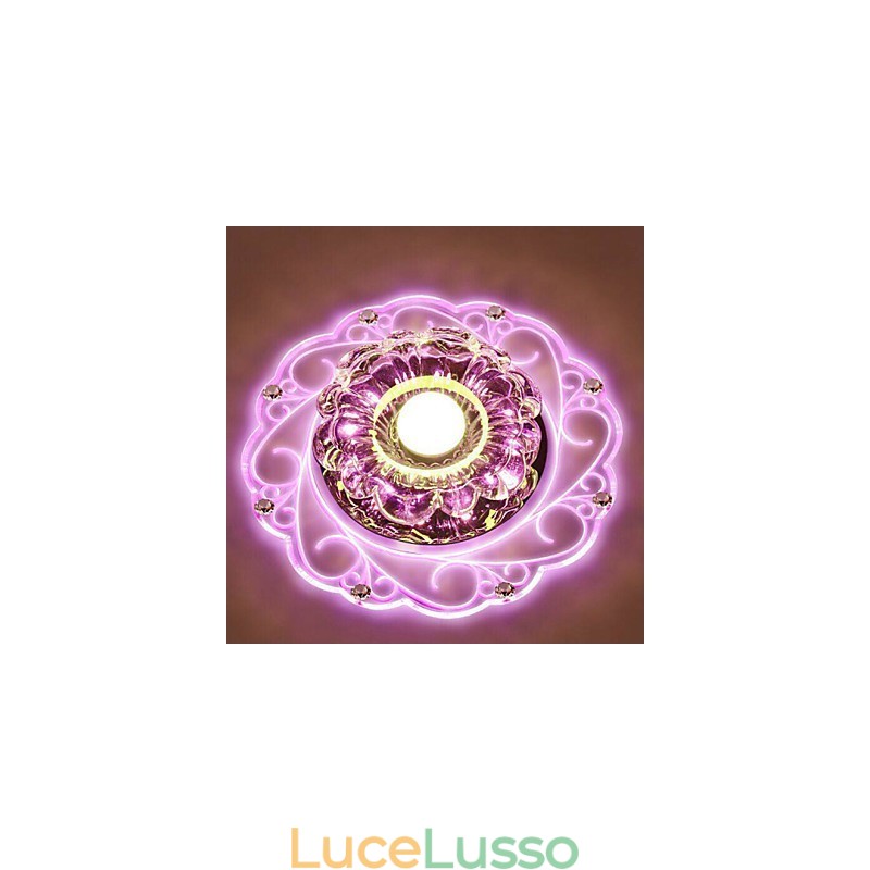 Lampada da soffitto in cristallo Faretto SMD 3W Lampada creativa Tubo luminoso Luce colorata Cupola luminosa