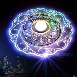 Lampada da soffitto in cristallo Faretto SMD 3W Lampada creativa Tubo luminoso Luce colorata Cupola luminosa