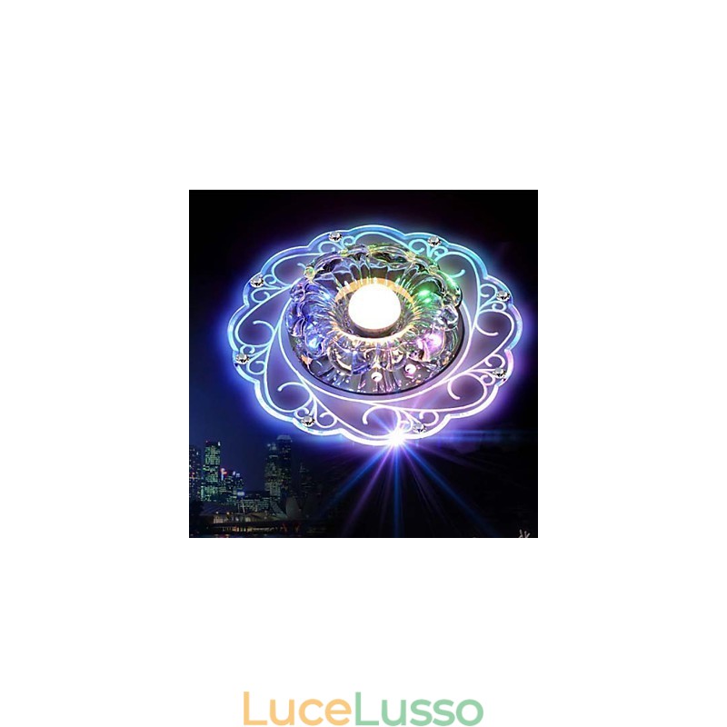 Lampada da soffitto in cristallo Faretto SMD 3W Lampada creativa Tubo luminoso Luce colorata Cupola luminosa
