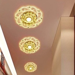 Lampada da soffitto in cristallo Faretto SMD 3W Lampada creativa Tubo luminoso Luce colorata Cupola luminosa