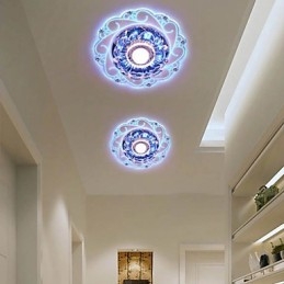 Lampada da soffitto in cristallo Faretto SMD 3W Lampada creativa Tubo luminoso Luce colorata Cupola luminosa