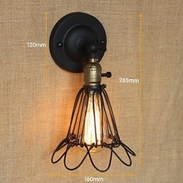 Applique decorativa in stile industriale americano, recinzione in rete di ferro