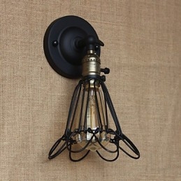 Applique decorativa in stile industriale americano, recinzione in rete di ferro