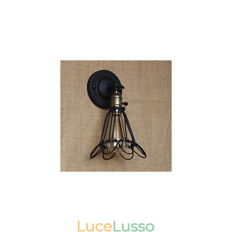 Applique decorativa in stile industriale americano, recinzione in rete di ferro
