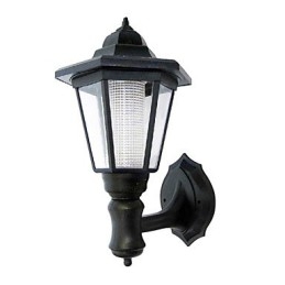 Lampada da parete a energia solare con paralume nero