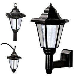 Lampada da parete a energia solare con paralume nero