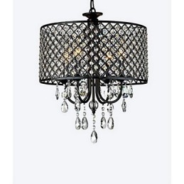 Lampadario tradizionale classico in metallo cromato di cristallo