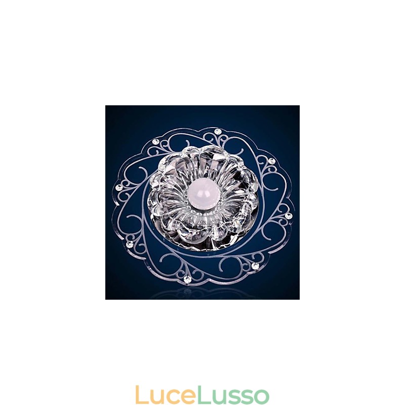 Lampada da soffitto in cristallo Faretto SMD 3W Lampada creativa Tubo luminoso Luce colorata Cupola luminosa