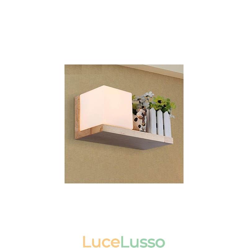 Lampada da parete una luce e vetro