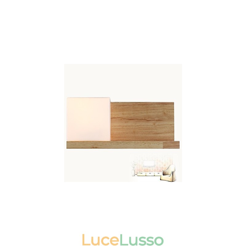 Lampada da parete una luce e vetro