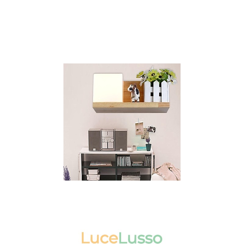 Lampada da parete una luce e vetro