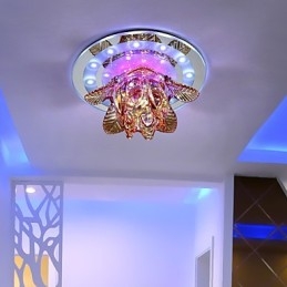 Lampada da soffitto circolare in cristallo, tubo luminoso per assorbire la luce della lampada a cupola