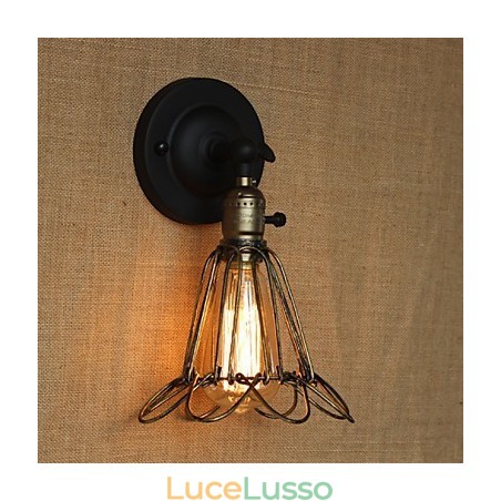 Applique decorativa da parete in bronzo con rete in ferro in stile industriale americano Applique decorativa da parete in bronzo con rete in ferro in stile industriale americano
