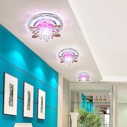 Lampada da soffitto circolare in cristallo, tubo luminoso per assorbire la luce della lampada a cupola