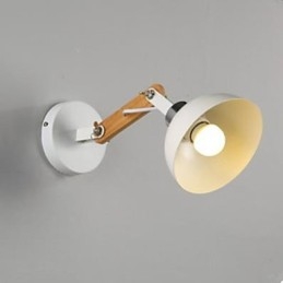 Lampada da parete creativa americana in legno massello per camera da letto, corridoio, scale, lampada da parete per la testa del letto