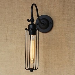 Arte Minimalista Nero Opaco American Country Lampada da Soggiorno Camera da Letto Balcone Lampada da Parete Lampada da Comodino