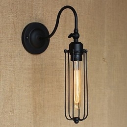 Arte Minimalista Nero Opaco American Country Lampada da Soggiorno Camera da Letto Balcone Lampada da Parete Lampada da Comodino