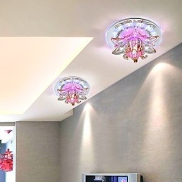 Lampada da soffitto circolare in cristallo, tubo luminoso per assorbire la luce della lampada a cupola