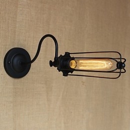 Arte Minimalista Nero Opaco American Country Lampada da Soggiorno Camera da Letto Balcone Lampada da Parete Lampada da Comodino
