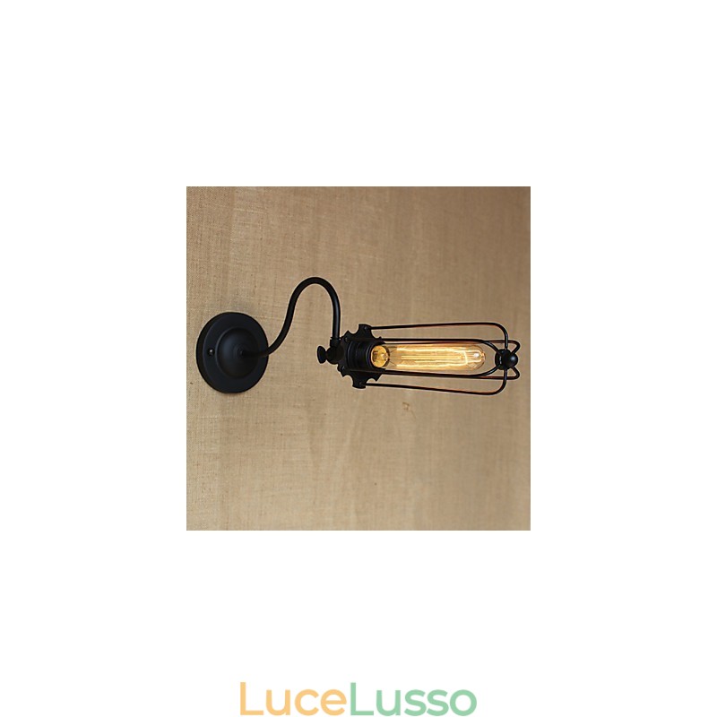 Arte Minimalista Nero Opaco American Country Lampada da Soggiorno Camera da Letto Balcone Lampada da Parete Lampada da Comodino