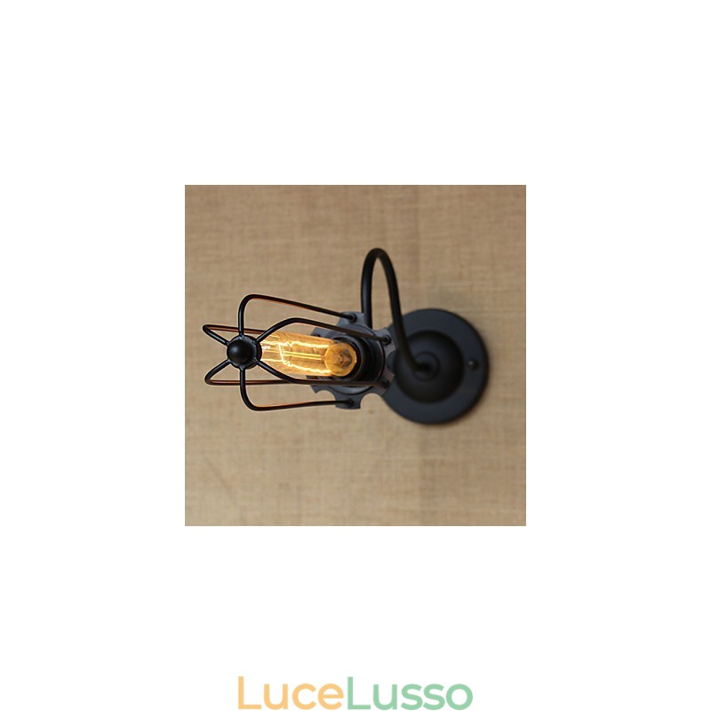 Arte Minimalista Nero Opaco American Country Lampada da Soggiorno Camera da Letto Balcone Lampada da Parete Lampada da Comodino
