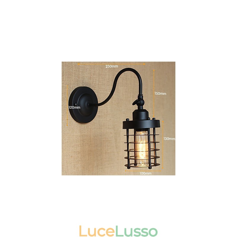 Decorazione murale minimalista in stile country americano, nero opaco