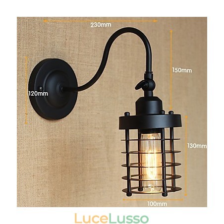 Decorazione murale minimalista in stile country americano, nero opaco Decorazione murale minimalista in stile country americano, nero opaco