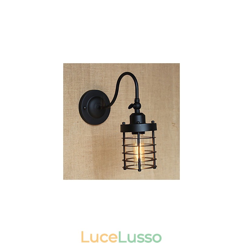 Decorazione murale minimalista in stile country americano, nero opaco