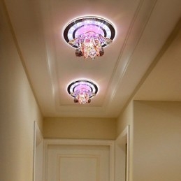 Lampada da soffitto circolare in cristallo, tubo luminoso per assorbire la luce della lampada a cupola