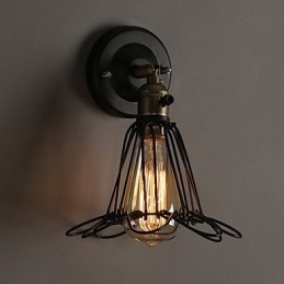 Lampada da parete in stile country americano che restaura i modi antichi Lampada da parete in ferro battuto