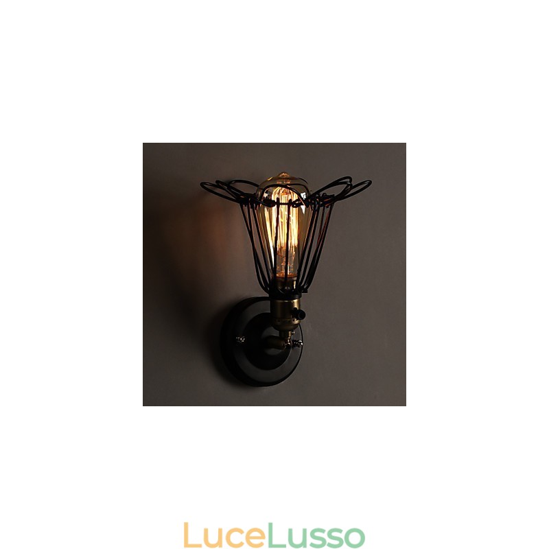 Lampada da parete in stile country americano che restaura i modi antichi Lampada da parete in ferro battuto