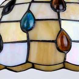 Lampada da parete in ferro battuto creativo rurale europeo mediterraneo con luci in vetro